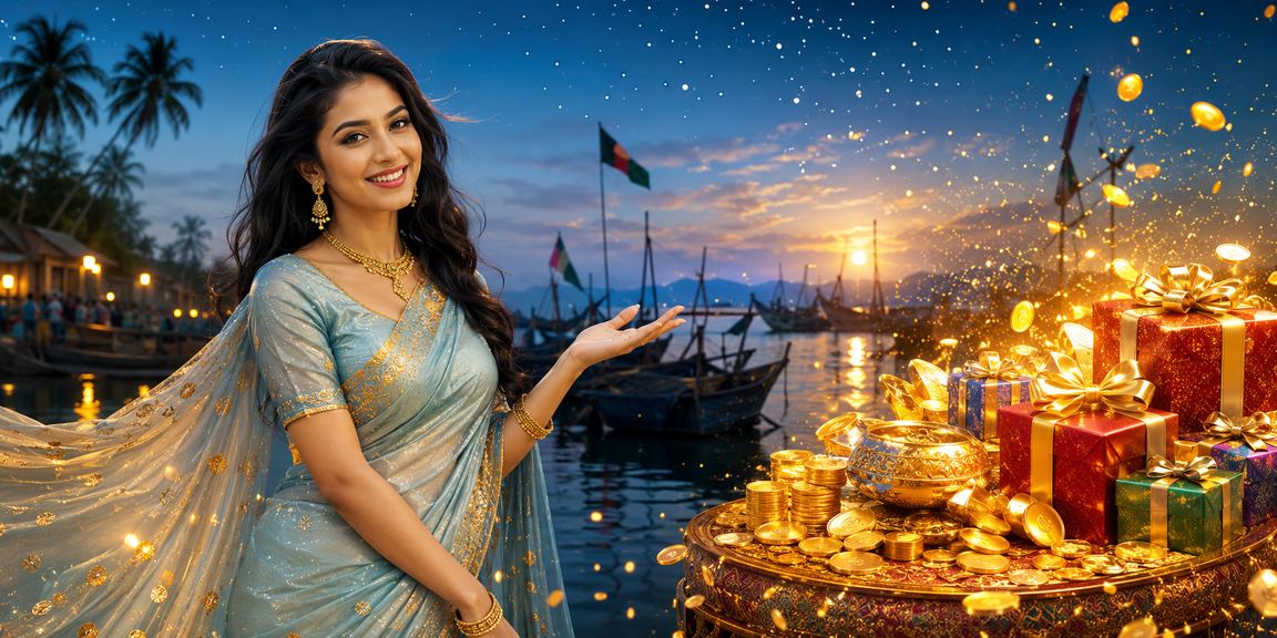 কক্সবাজারে ক্যাশব্যাক বোনাস — বাংলাদেশি পোশাকে মডেল